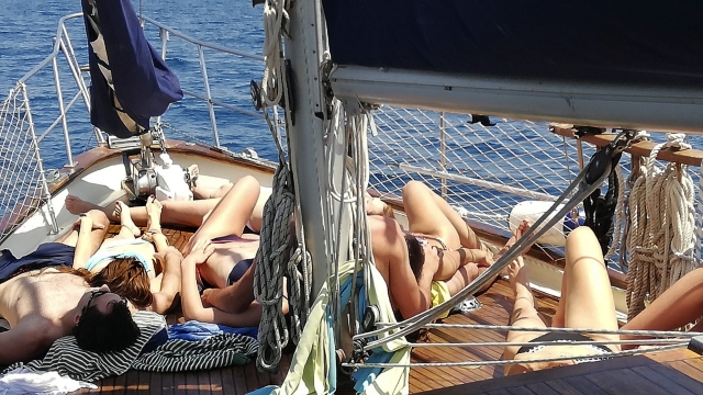 Tomando el sol